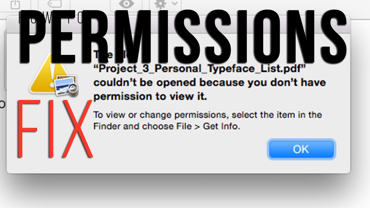 change permissions for files on mac created in pages